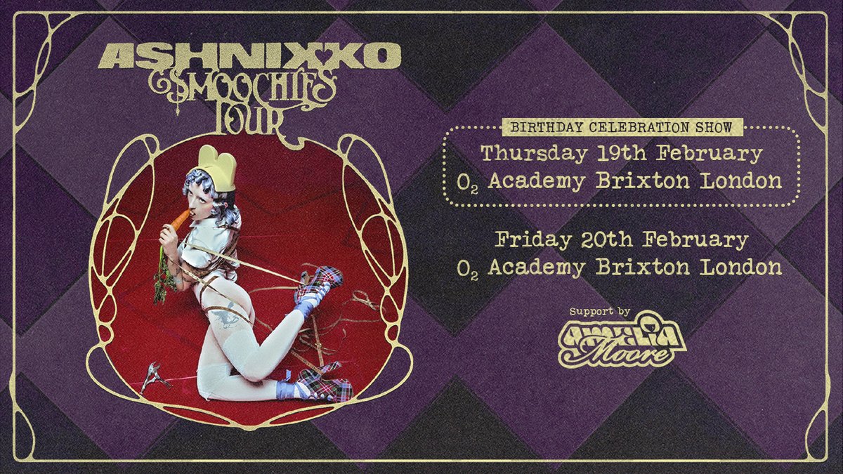 O2AcademyBrix's tweet image. JUST ANNOUNCED: Due to demand Ashnikko will play a special Birthday celebration gig at #O2AcademyBrixton Thurs 19 Feb.
Priority Tickets on sale Wednesday 15 Oct at 10am-amg-venues.com/A72K50XanrE
#O2Priority