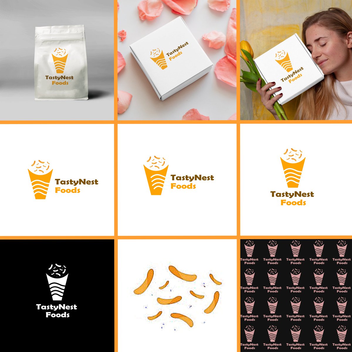 graphics456728's tweet image. I designed this logo to reflect the warm and tasty vibe of TastyNest Foods. The cone shape shows delicious treats, the waves stand for flavor, and the orange color brings energy and appetite.

#TastyNestFoods #FoodLogo #LogoDesign #CreativeBranding #TopViewDesign #GraphicDesign