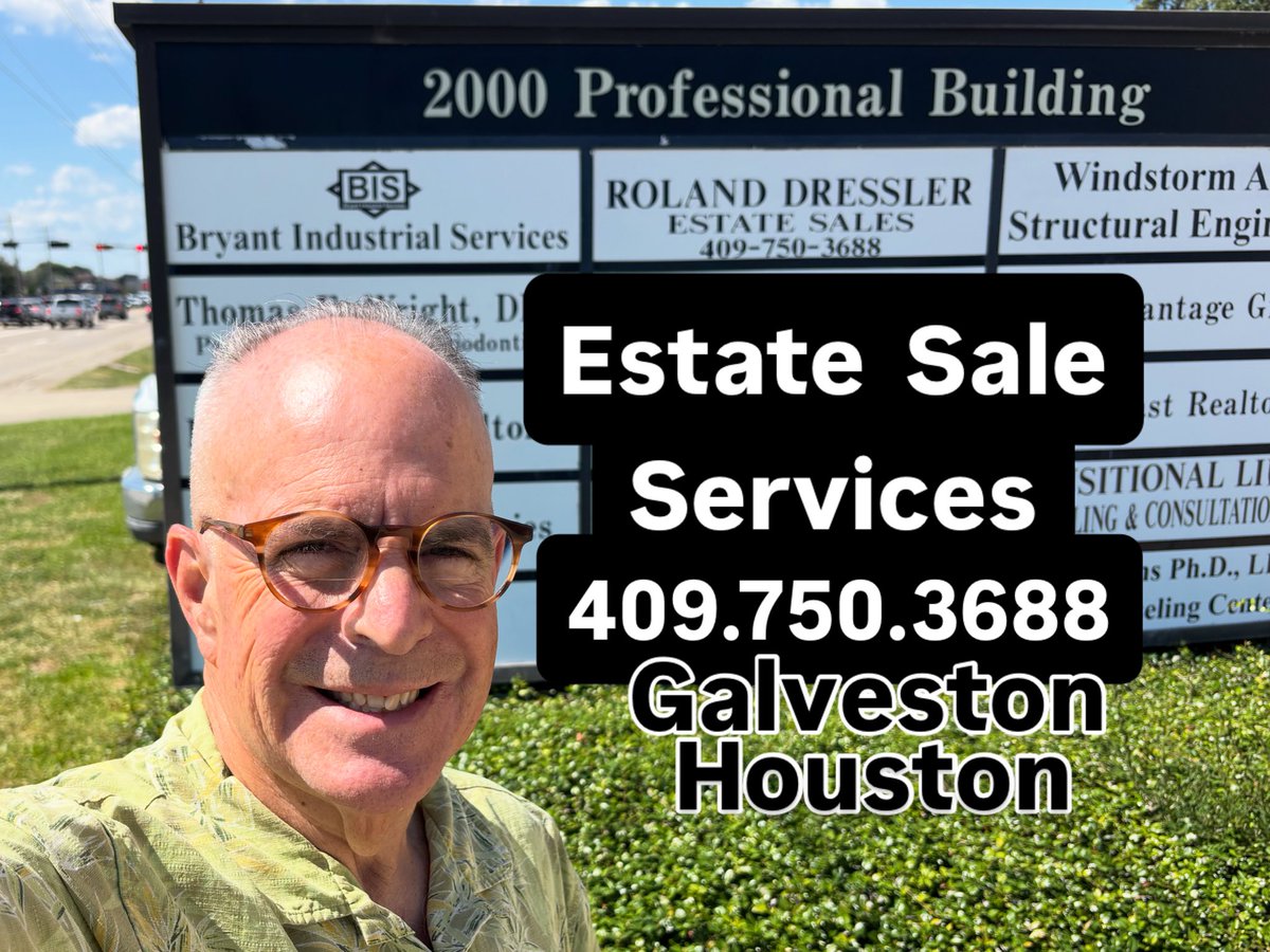 RolandDressler's tweet image. Estate Sales &amp;amp; Business Liquidations 409.750.3688 #RolandDressler #Liquidator #EstateSales_org #EstateSales #EstateSaleServices #Galveston #Houston #ShopTexasCity #ExploreTexasCity #EstateBuyouts #EstateJewelry #EstateJewelryBuyer #CoinCollection #CoinBuyer #PreciousMetals #Texas