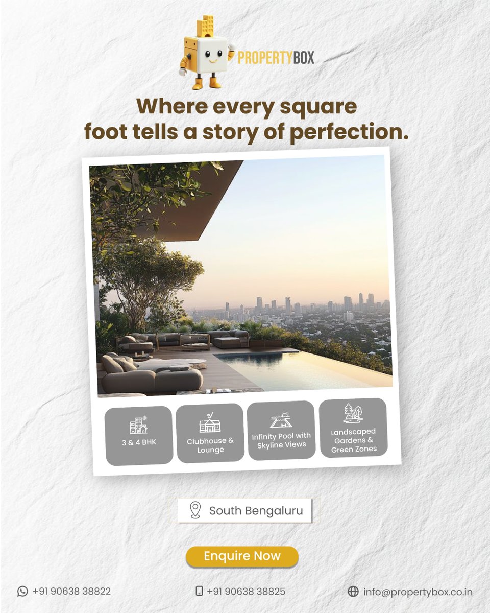 propertyboxind's tweet photo. Luxury 3 &amp; 4 BHK villas spread across 21 acres of green living in South East Bangalore.
Premium design. Peaceful surroundings. Verified by Property Box.
#BangaloreRealEstate #LuxuryLiving #PropertyBox #VerifiedProperties https://t.co/DbIAh8CQLf
