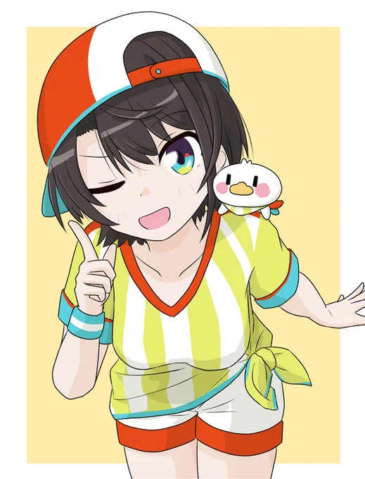 スバルちゃんと肩乗せスバ友 #プロテインザスバル