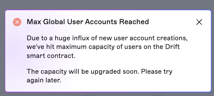 AltariGroup's tweet photo. @cindyleowtt @DriftProtocol When will it be possible to create an account again? https://t.co/08hkhiqZvq
