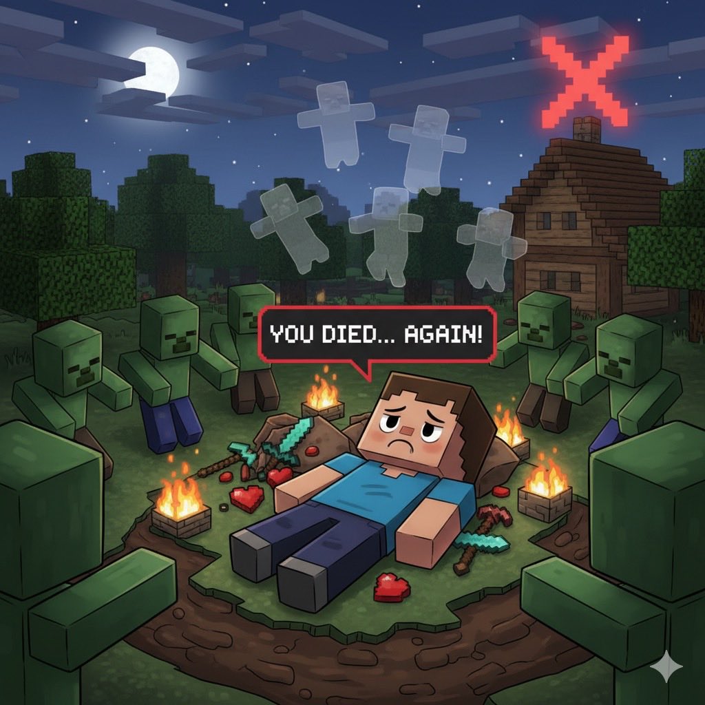 マイクラで何度もゾンビに殺られてる人って可愛いと思う。
 #Minecraft