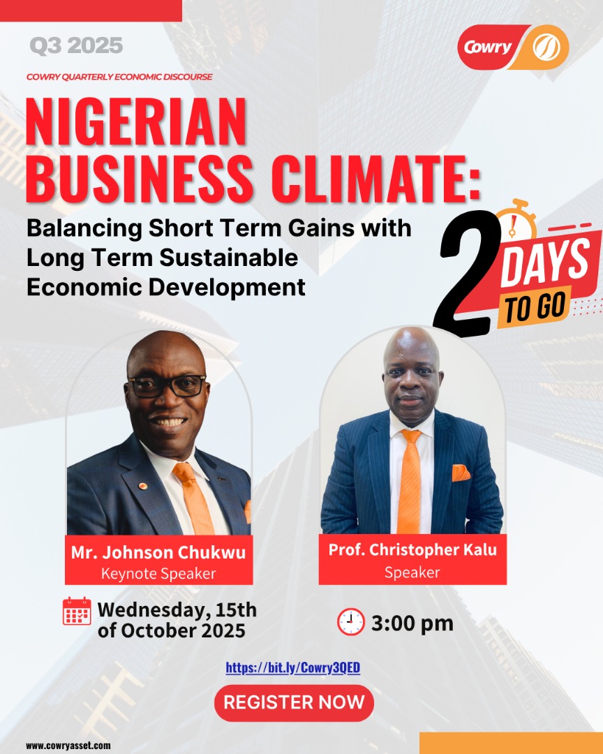 CowryAssetMgt's tweet image. 👉 Click here to register now: bit.ly/Cowry3QED

#Cowry3QED #CowryAsset #EconomicDiscourse #NigerianBusinessClimate #BusinessGrowth #EconomicDevelopment #SustainableEconomy #InvestInNigeria