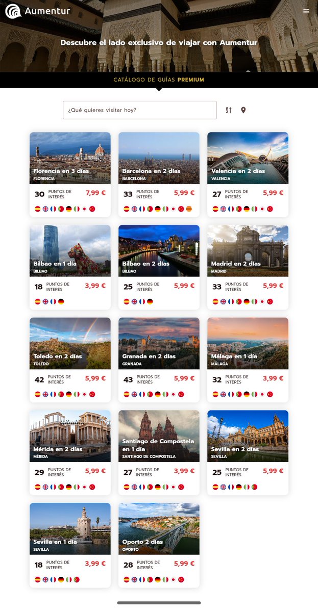 ¡¡Nuevas guías #Premium!! 📝

Disfruta de tus viajes como siempre has soñado 

premium.aumentur.app