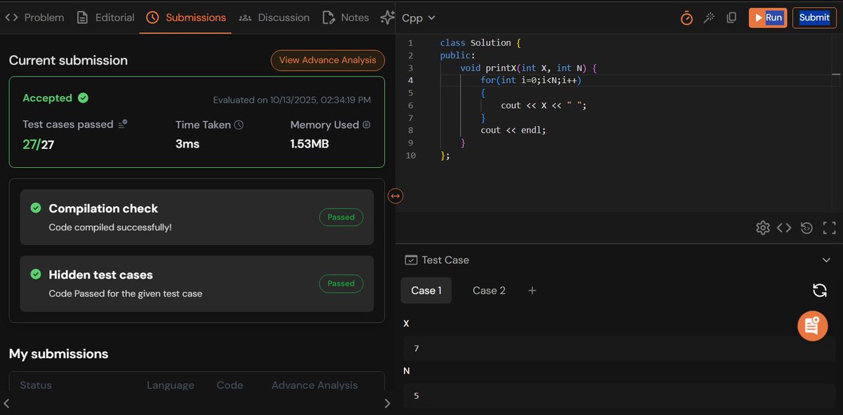 SilentCommit01's tweet image. Day 1 of #TUFWinterArc 💻
Revised Lecture 1 as given in the task and solved related problems from Striver’s A2Z DSA Sheet.
The challenge has begun, and I’m staying consistent revising assigned topics while continuing my own DSA prep side by side 🚀
@takeUforward_ @striver_79