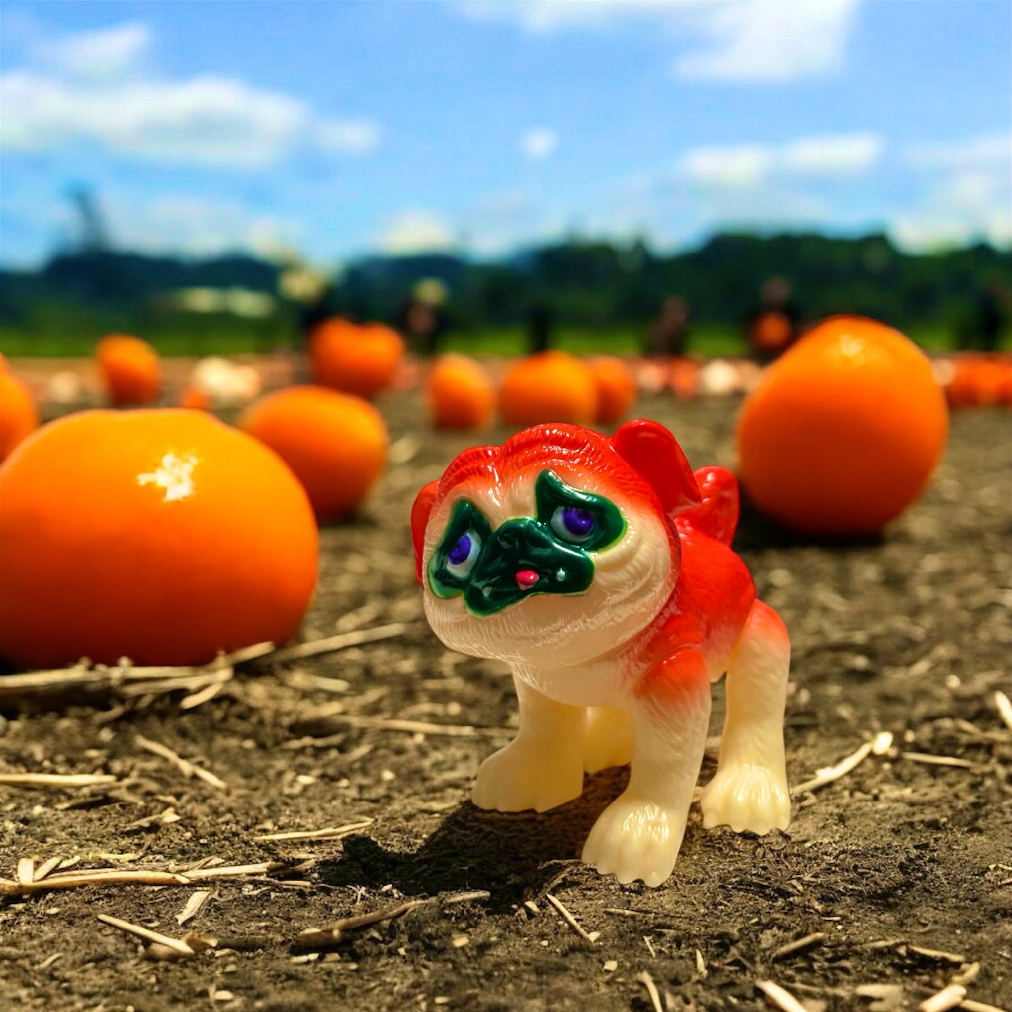 パグ獣　紫　ソフビ あきぱぐ PUGJYU パグ獣 ソフビ 紫 PUG KINGDOM