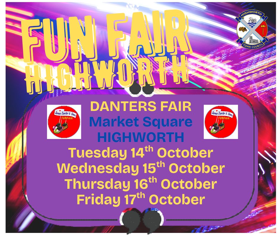 📷The funfair has arrived in Highworth and opens tomorrow in the Market Square!
📷Tuesday 14th October to Friday 17th October (see posters around the town for timings) #jamesdanterfunfair