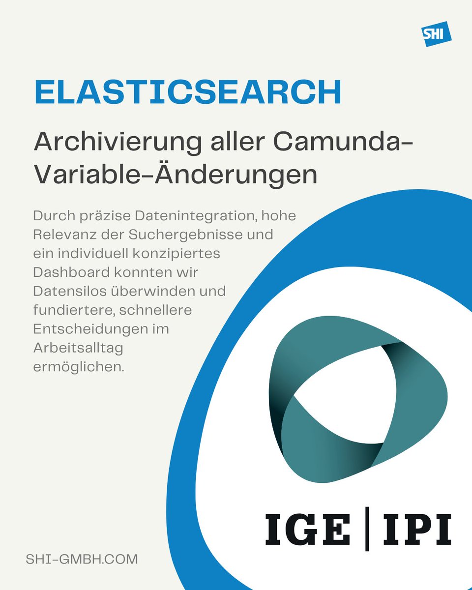 SHIEngineers's tweet image. Mit dem IGE haben wir eine agile und skalierbare Such- und Analyseplattform mit #Elasticsearch umgesetzt. Optimierte Datenintegration, relevante Suchergebnisse und ein maßgeschneidertes Dashboard beseitigen Informationssilos. Mehr dazu: eu1.hubs.ly/H0nLLSk0