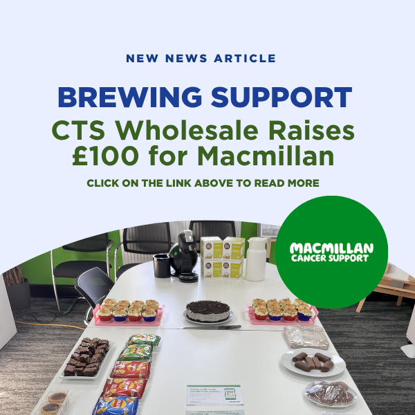 Last month, we came together over coffee and cake to support a great cause ☕💚

Our office coffee morning raised £100 for Macmillan — thank you to everyone who took part!

Read more about the day here: ctswholesale.co.uk/cts-raises-100…

#MacmillianCoffeeMorning