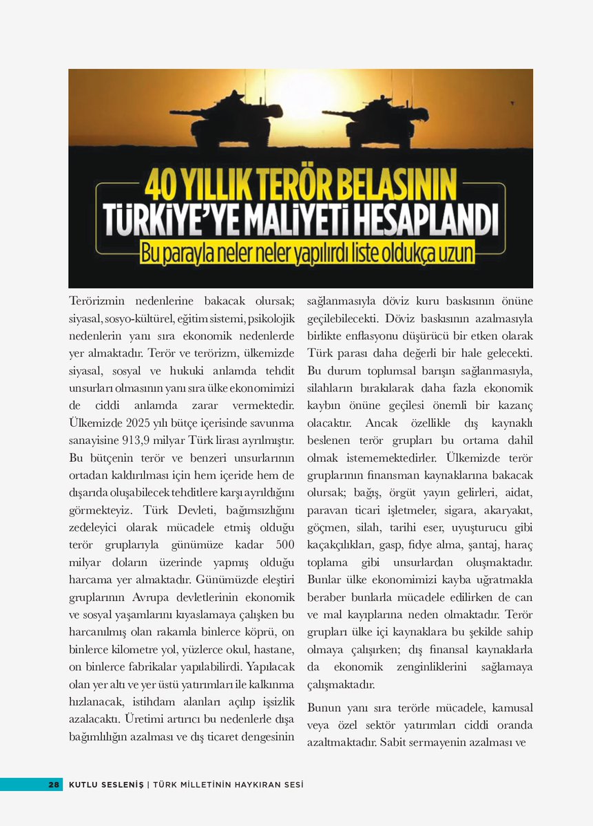 kutlu_seslenis's tweet photo. Kutlu Sesleniş Dergisi 169. sayı...

@AltntsHsyn: Terörün Türkiye’ye Maliyeti https://t.co/iiT3zILN5M