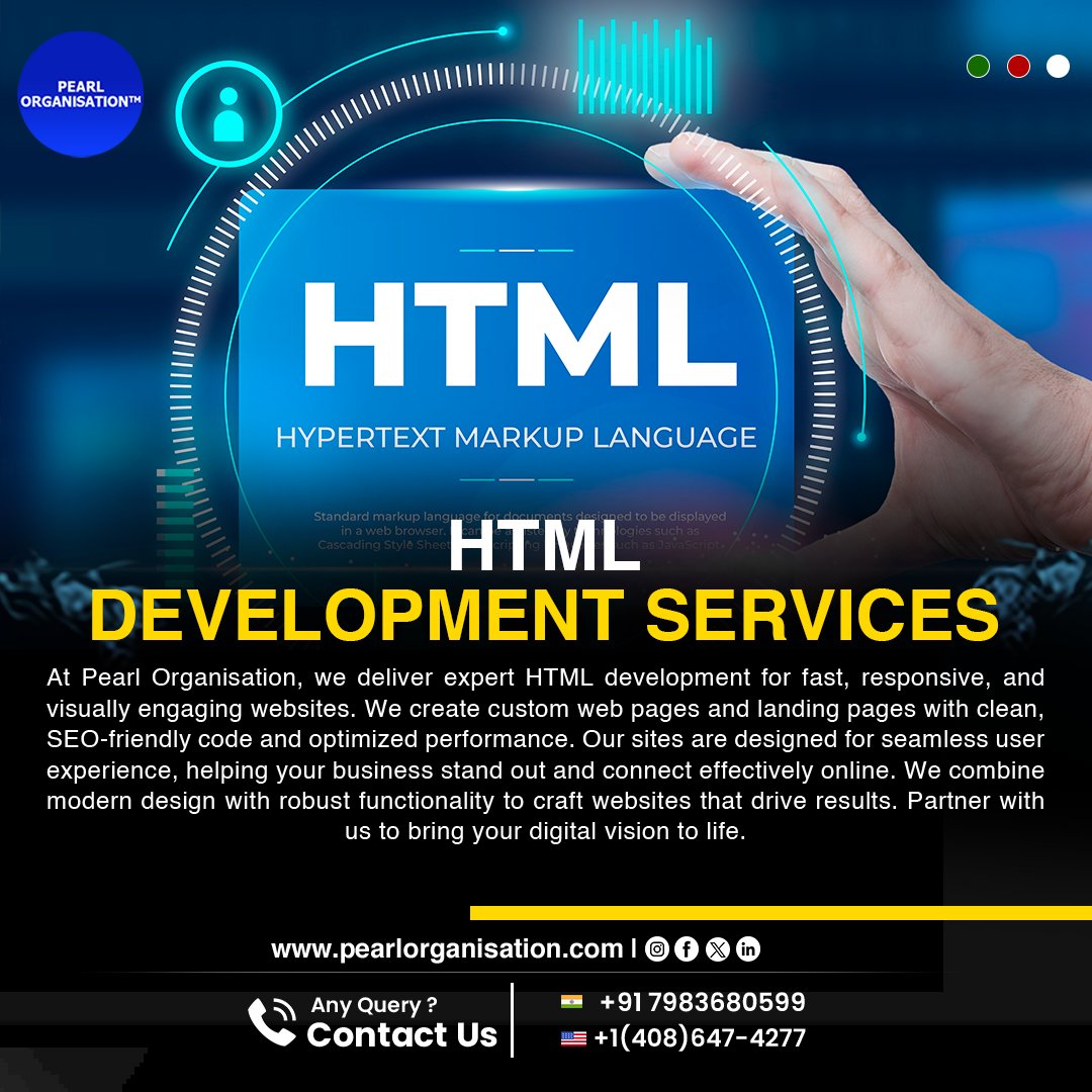 pearlorgs's tweet image. Fast, responsive, SEO-friendly websites by Pearl Organisation. Clean, modern, and flawless for your business online.
.
.
🌐 pearlorganisation.com
📞 +91 7983680599 , +1(408) 647-4277
.
.
#PearlOrganisationReviews #WebDevelopment #HTMLDesign #ResponsiveWebsites #SEOFriendly