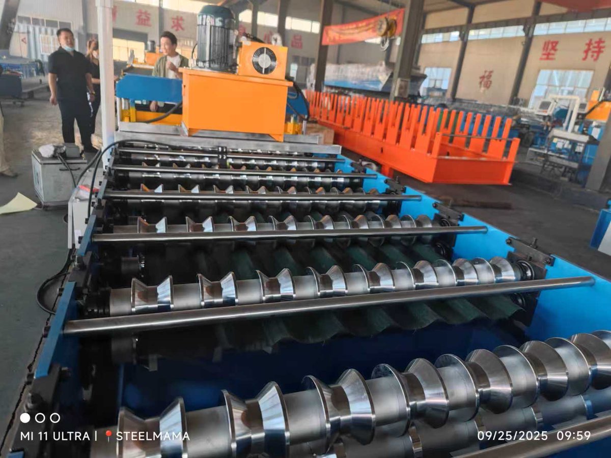 CecileSteelmama's tweet image. Steelmama R101 &amp;amp; R72 IBR Triple Layer Roll Forming Machine

Perfect for large-scale projects, ensuring efficiency and consistent quality.

📩 Contact us today:
WhatsApp: +8613315702602
Email: cecile@steelmama.com
Website: steelmama.com

#RollFormingMachine #IBRMachine