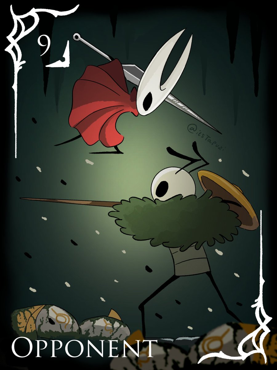 itsTapuzi's tweet photo. Late day 9: opponent #silksong #silktober #Silksongfanart 

❤️🎗️❤️ https://t.co/KLtStzHJFi
