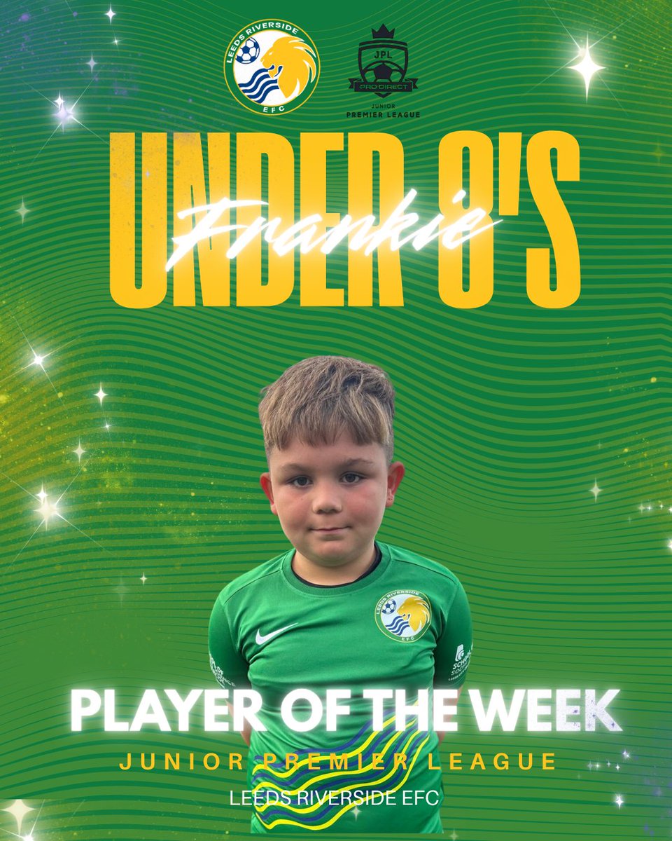 LeedsRiverside's tweet photo. 🌟⚽️ PLAYERS OF THE WEEK! ⚽️🌟
Big shoutout to our @LeedsRiversideEFC stars! 🙌👏
🔥 U7: Rubiel
🔥 U8: Frankie
🔥 U9: Arian
🔥 U10: Leo

Brilliant on &amp; off the pitch — consistency, effort &amp; impact all week! 💪⚽️
#LeedsRiversideEFC #PlayerOfTheWeek #GrassrootsFootball #TeamSpirit https://t.co/SQSSLA5tbK