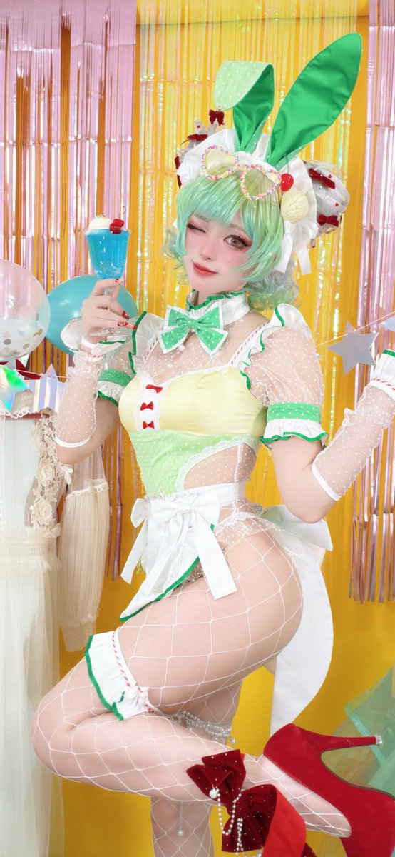 kureha0201's tweet image. クリームソーダバニー🐇🫧💚