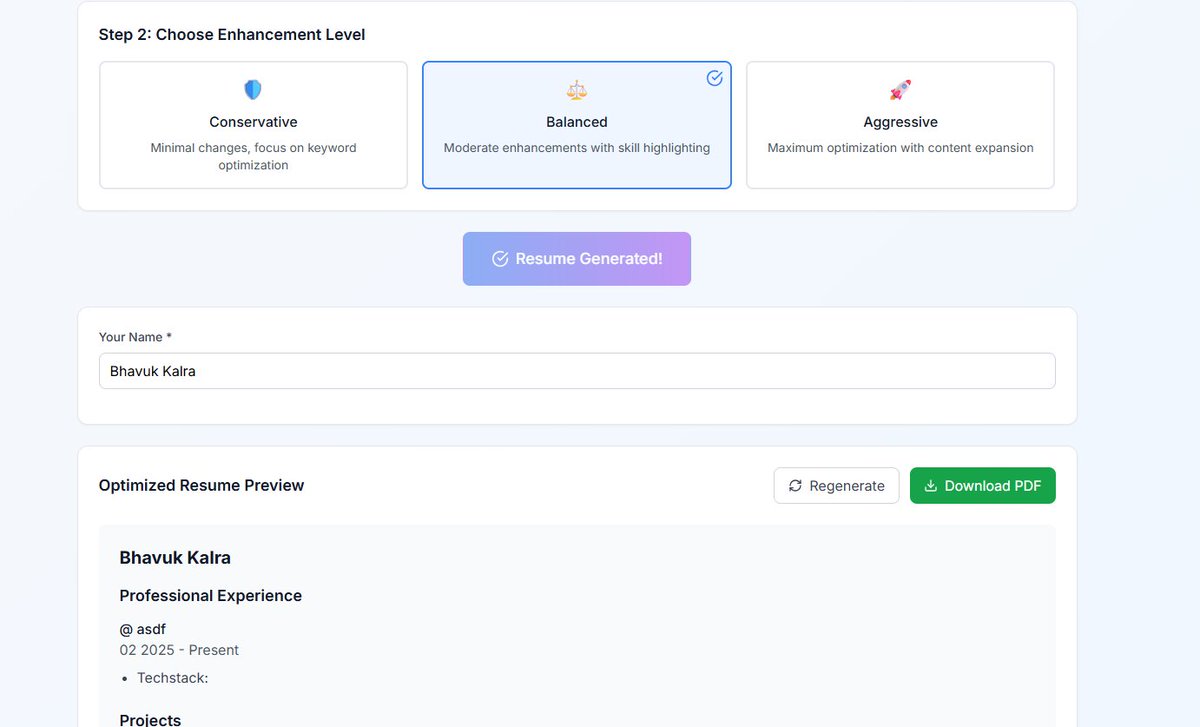 itsbhavuk's tweet image. Been working on something these past few weekends to make applying to jobs a whole lot more easier.
I have personally been using it myself in the form of a CLI but now its a WebApp which everyone can use
The MVP is almost done, removing some not so properly tested features.