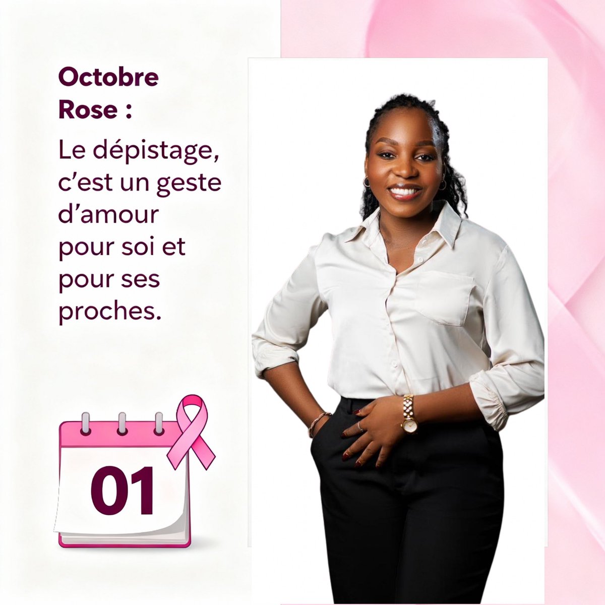 En c mois dédié à la lutte contre l cancer du sein, rappelons-ns que la prévention et l dépistage sauvent ds vies.
Ensble, soutenons toutes ls femmes touchées par la maladie et encourageons ns proches à s faire dépister. Prc qu’une simple attention pt faire une grd différence 🎀