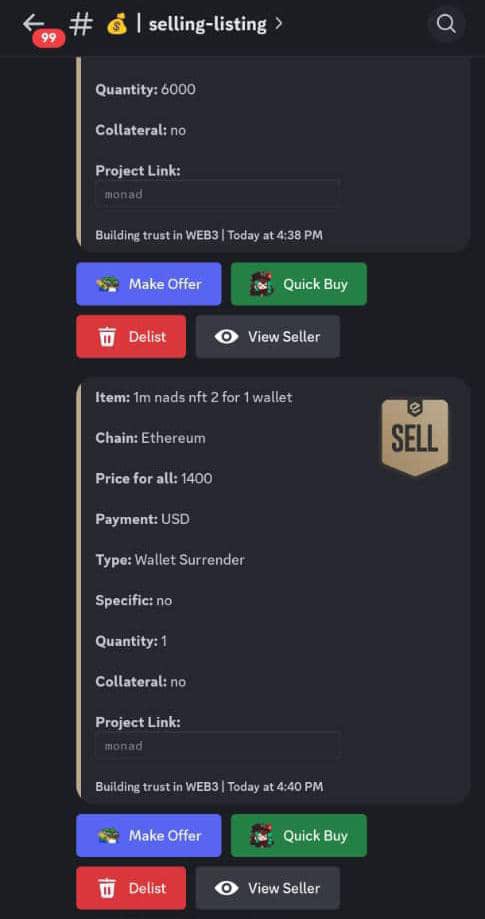 0x__BLaQ's tweet photo. Monad Airdop Claim is starting tmrw, limited time window for claim, BE ACTIVE🫵

I just realized I had the 1 million Nads NFT

You can Check if u have the 1million Nad NFt:

https://t.co/qPt7EW6fCn

Bring your hopes down though , testers haven’t been treated nicely recently, let’s see what @monad has for testers.

If you intend to sell your 1M NAD NFT

https://t.co/HOgEqQh7fH

1 for $700

You will drop your seedphrase

#MonadAirdrop #Monad #Airdrop #Crypto #1millionNadsNFT
#NFA
#DYOR