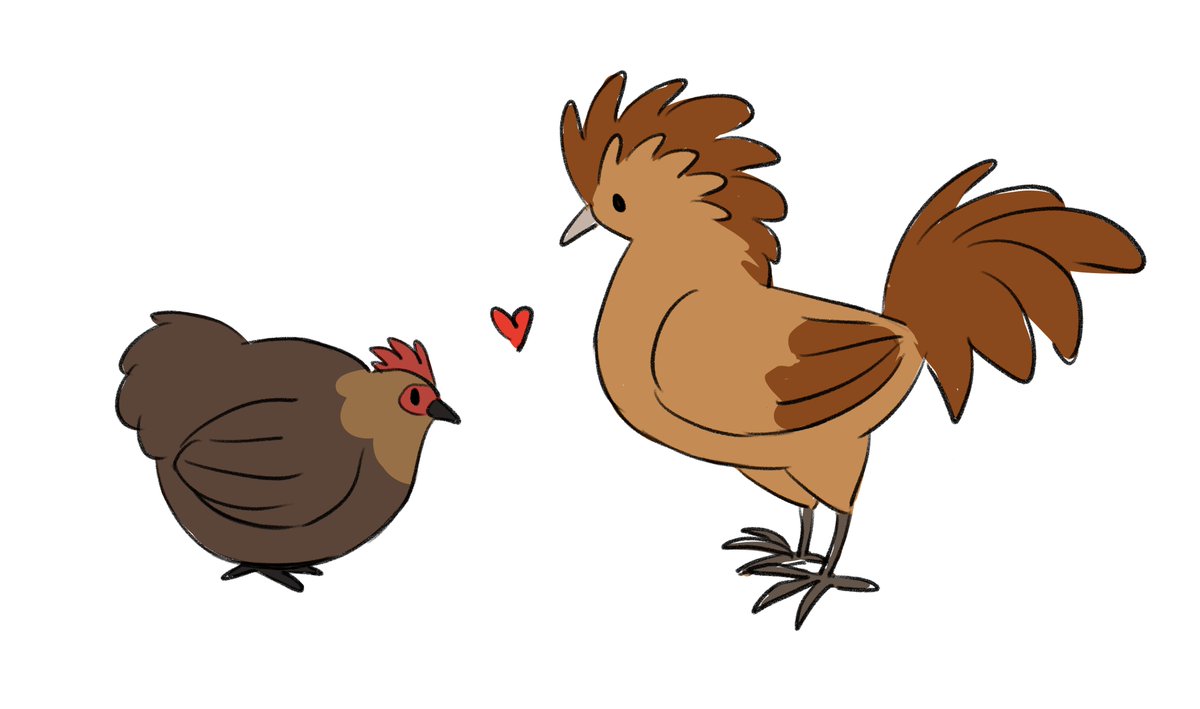 found this silly doodle of me and my gf as chickens 😭