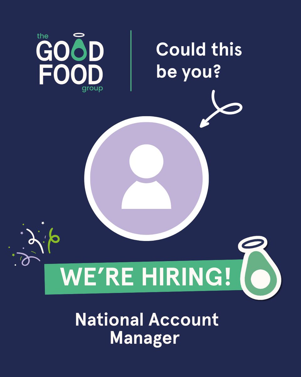 GoodFoodGroup_'s tweet image. We’re hiring! 🥑 

The Good Food Group is growing, and we’re on the lookout for a talented National Account Manager to join our team.

Apply here:👇
loom.ly/QdGoUq4