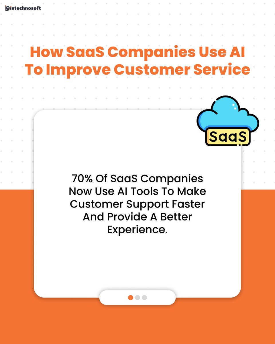divtechnosoft's tweet image. As SaaS companies scale, personal support gets tough.
AI cuts response times by 40% & handles 80% of routine queries boosting efficiency & customer satisfaction.
Explore AI solutions with a free consultation divtechnosoft.com
#SaaS #AI #CustomerSupport #TechSolutions