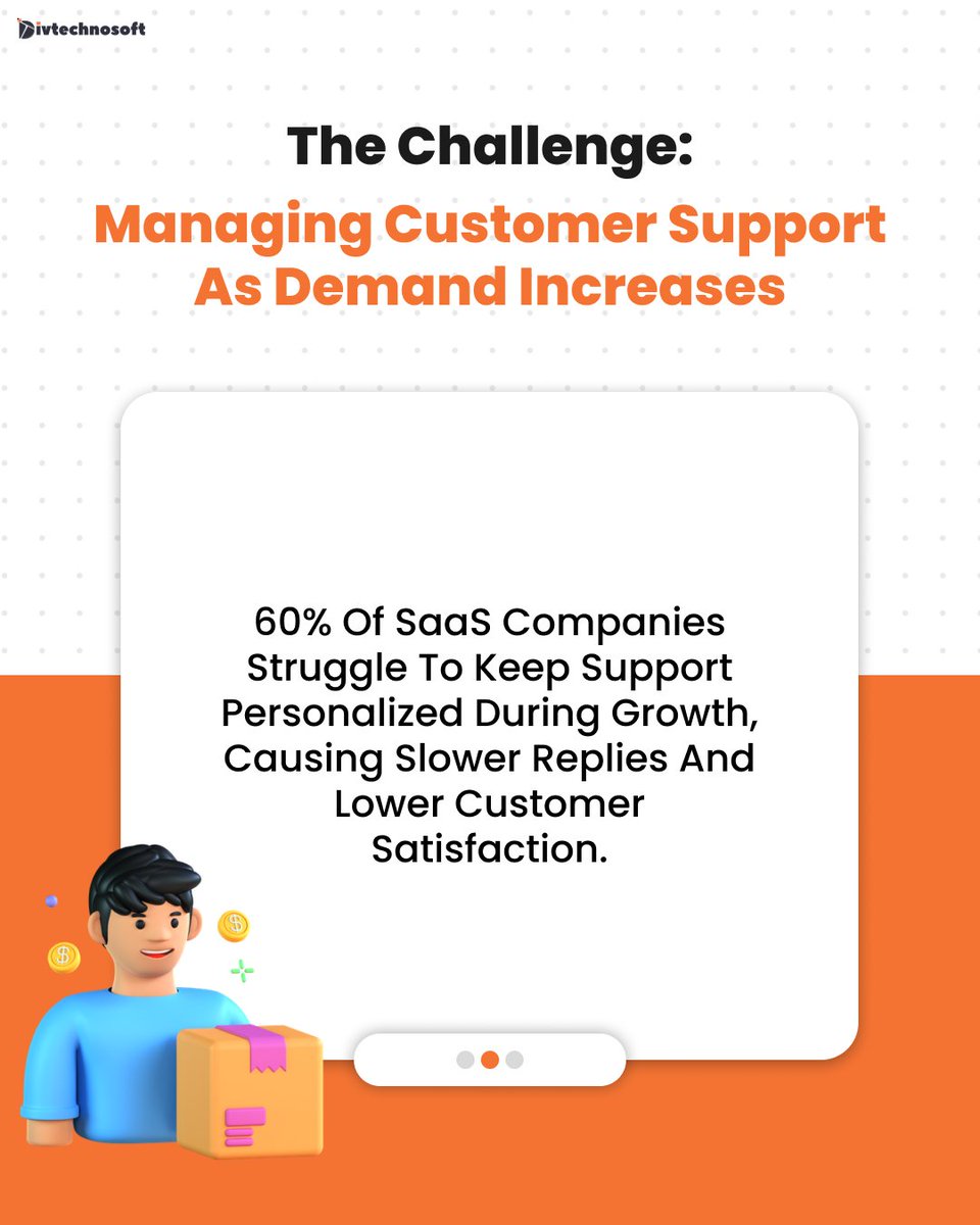 divtechnosoft's tweet image. As SaaS companies scale, personal support gets tough.
AI cuts response times by 40% & handles 80% of routine queries boosting efficiency & customer satisfaction.
Explore AI solutions with a free consultation divtechnosoft.com
#SaaS #AI #CustomerSupport #TechSolutions