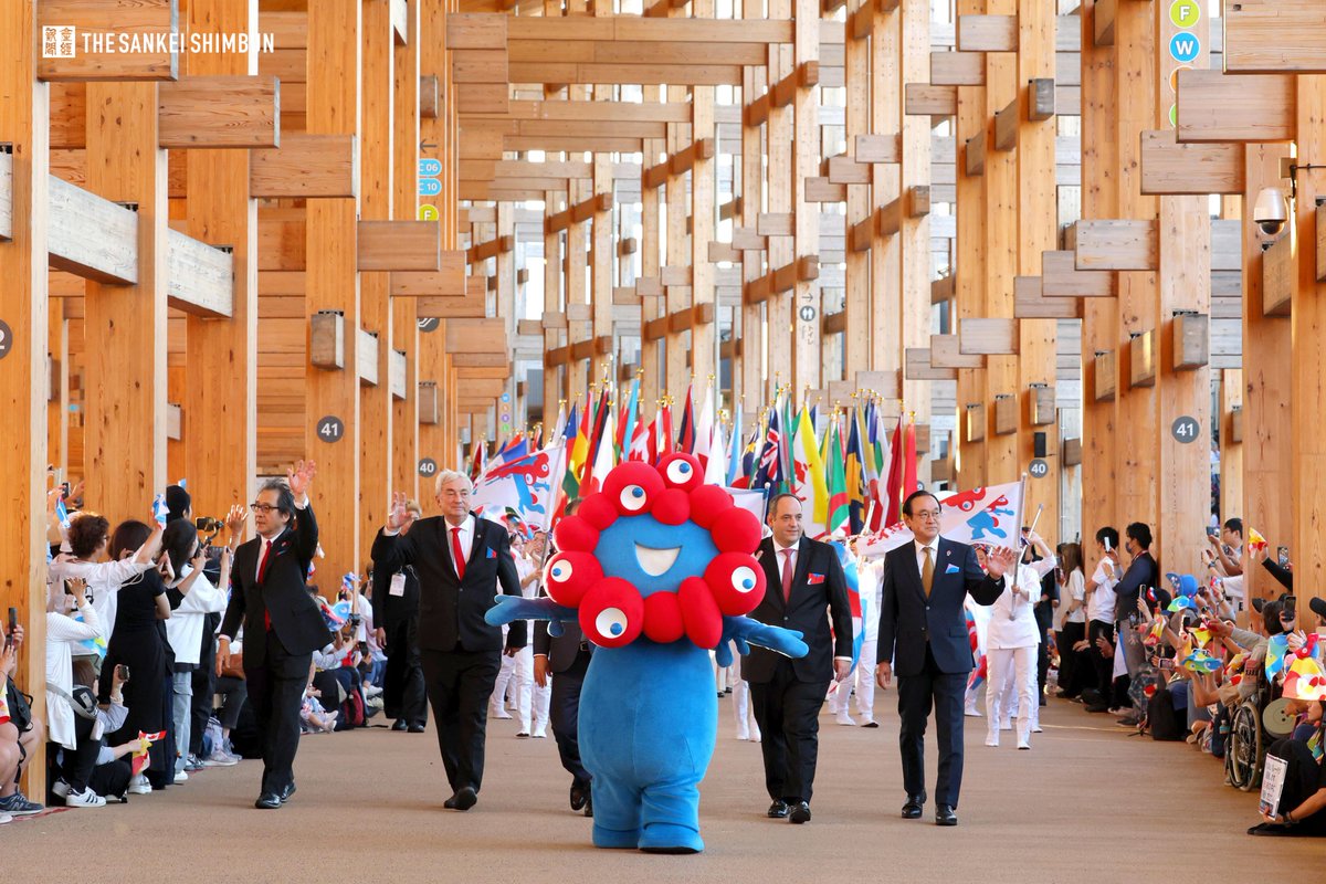 大阪・関西万博の最終日となった万博会場で会期中に参加した158カ国