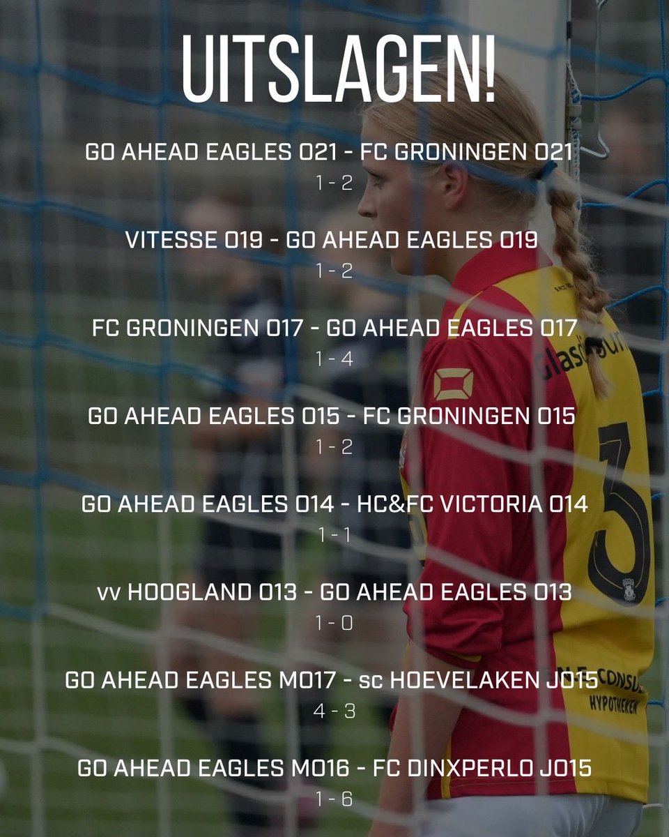 Go Ahead Eagles Voetbalacademie ๐ฆ
 (@kowetjeugd) on Twitter photo De ๐๐ถ๐๐๐น๐ฎ๐ด๐ฒ๐ป van het weekend! 
#waartalentenvleugelskrijgen De ๐๐ถ๐๐๐น๐ฎ๐ด๐ฒ๐ป van het weekend! 
#waartalentenvleugelskrijgen