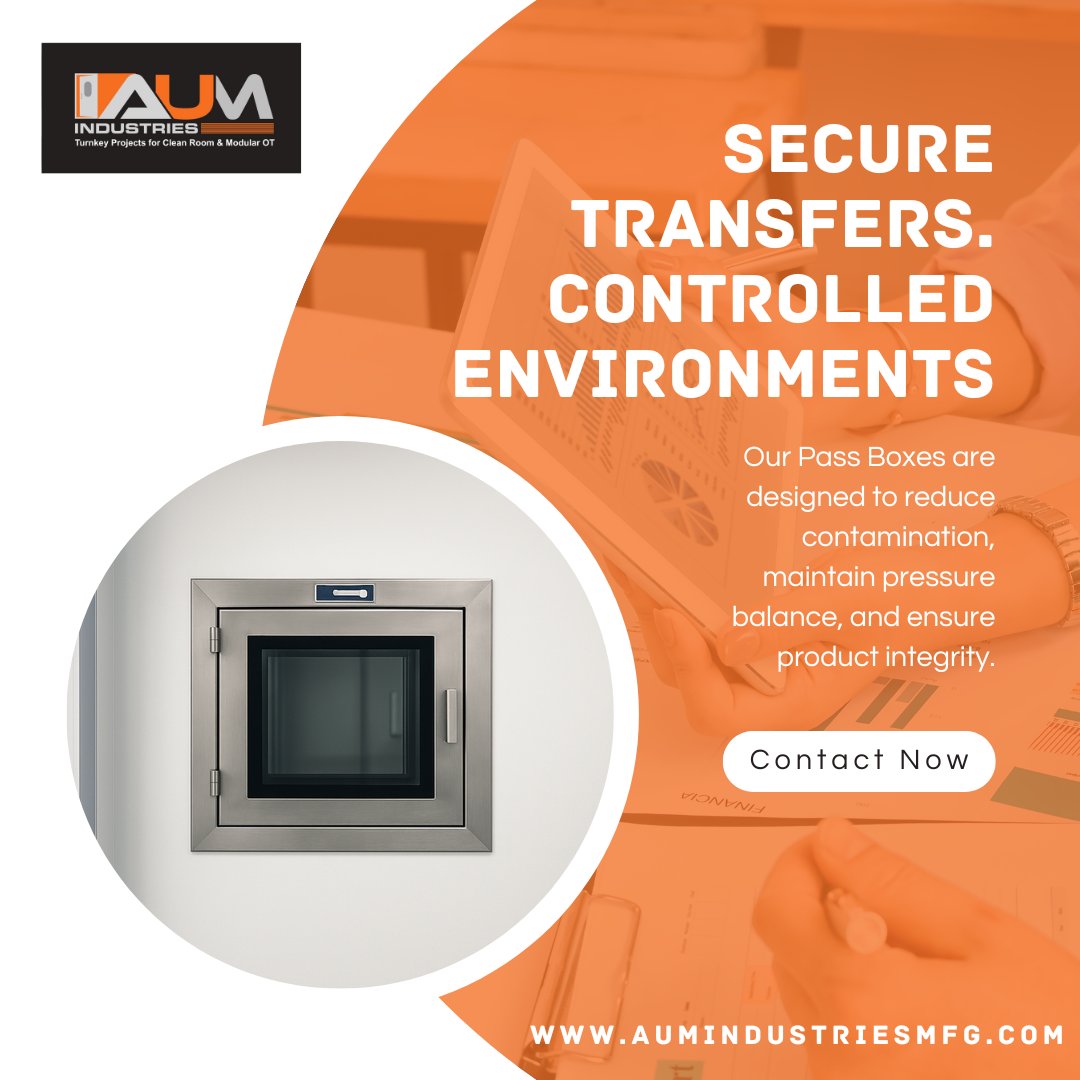 AumIndustries's tweet image. Our **Pass Box** ensures secure transfer of materials between cleanrooms without compromising air quality or hygiene. 💨

#AUMIndustries #PassBox #CleanroomSolutions #ContaminationControl #HealthcareInfrastructure #PharmaFacilities #SterileEnvironment #PrecisionEngineering