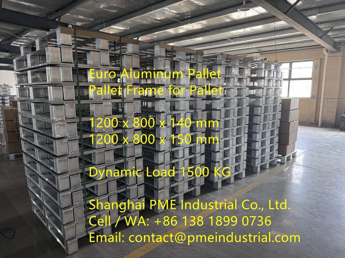 sh_pme's tweet image. Euro Aluminum Pallet & Frame, 1200 x 800
pmeindustrial.com/euro-sized-120…
Cell: +86 138 1899 0736
contact@pmeindustrial.com
#EuroPalletAluminum1200x800 #AluminumPallet1500kgDynamicLoad #EuroSizedAluminumPalletSupplier #ReusableIndustrialPallets1200x800 #ChinaAluminumPalletManufacturer