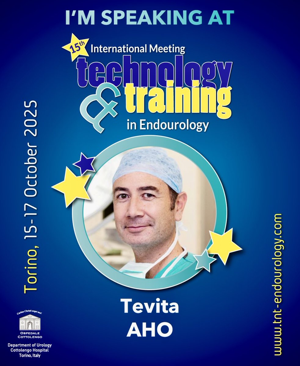 So great to be on the cusp of another #TNT2025 congress in Turin. Starts Wednesday. A pleasure &amp; honour to be invited back again! 🇮🇹
1 of the most educational &amp; comprehensive #Endourology #BPO congresses in the world. Register online for free with access to recordings for 1 yr