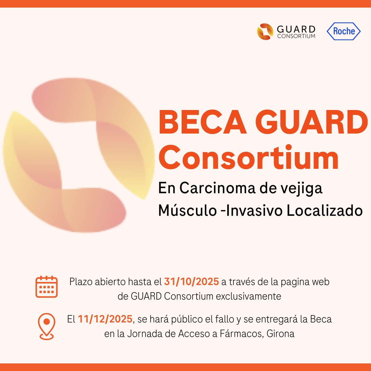 Roche+ (@roche_plus) on Twitter photo En Roche, estamos comprometidos con la investigación.
Por ello, colaboramos con
<a href="/GuardConsortium/">GUARD Consortium</a> en su nueva Beca de investigación en Cáncer de Vejiga Músculo Invasivo. Una oportunidad para impulsar proyectos con aplicabilidad clínica en el campo del MIBC.
Plazo de En Roche, estamos comprometidos con la investigación.
Por ello, colaboramos con
<a href="/GuardConsortium/">GUARD Consortium</a> en su nueva Beca de investigación en Cáncer de Vejiga Músculo Invasivo. Una oportunidad para impulsar proyectos con aplicabilidad clínica en el campo del MIBC.
Plazo de
