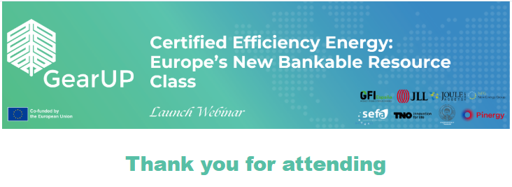 SEFA_Europe's tweet photo. 🚀 𝐓𝐡𝐚𝐧𝐤 𝐘𝐨𝐮 𝐟𝐨𝐫 𝐉𝐨𝐢𝐧𝐢𝐧𝐠 𝐭𝐡𝐞 #𝐆𝐞𝐚𝐫𝐔𝐏 𝐋𝐚𝐮𝐧𝐜𝐡 𝐖𝐞𝐛𝐢𝐧𝐚𝐫! 
📽️ Missed the webinar? Watch the full recording here ➡️ https://t.co/hpMM0JPBd0
Download the presentation here ➡️ https://t.co/wTqi65O1r2

#EnergyEfficiency #SustainableFinance #EULIFE https://t.co/zcszo42FtD