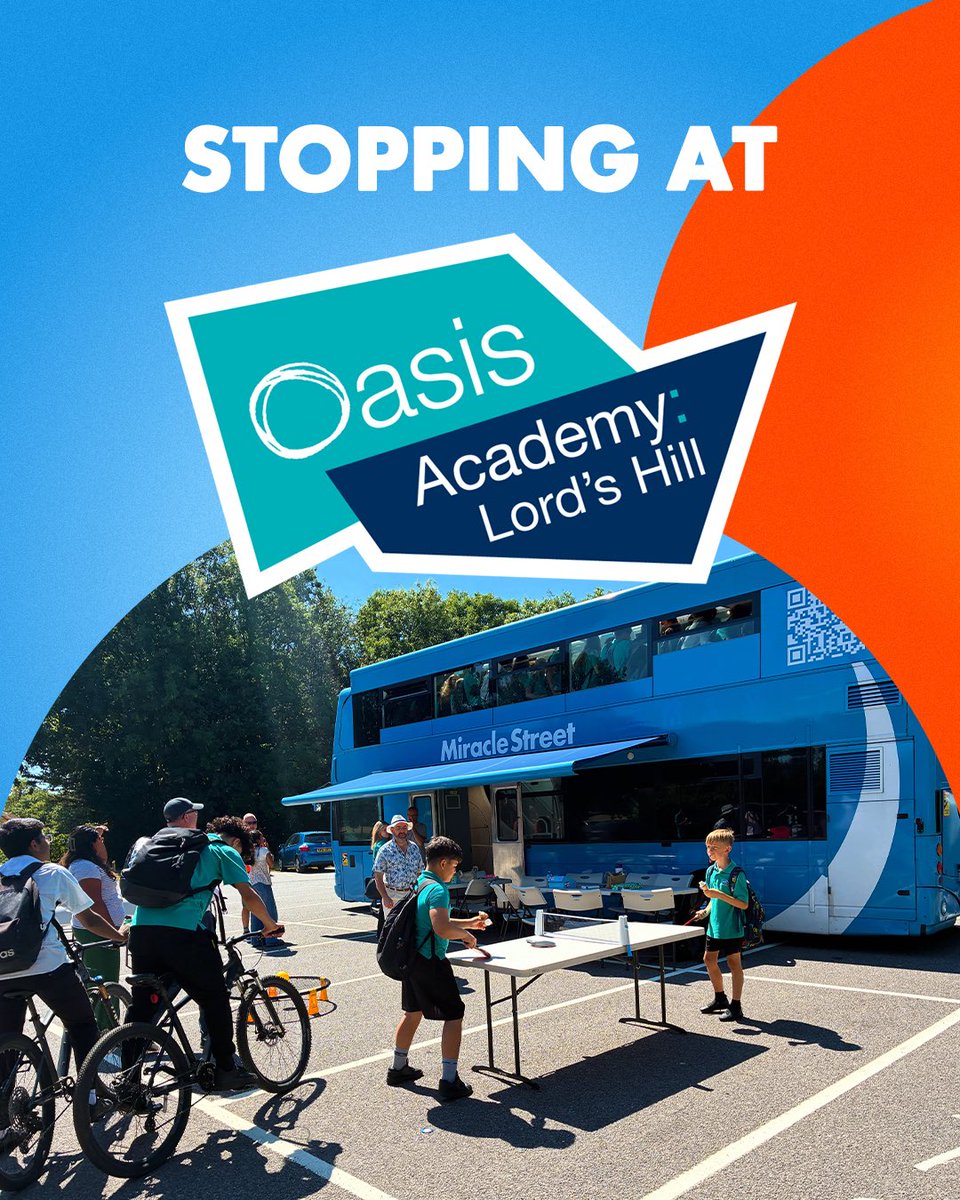 MiracleStreet's tweet photo. Amazing to host 130+ youth on the Bus at Oasis Academy Lord’s Hill. We’re working with Young Life and the great work that they do across the city.
#MiracleStreet #YoungLife #YoungLifeSouthampton #Southampton #OasisAcademyLordsHill #MiracleStreetBus #CommunityBus #Outreach https://t.co/PeMedDNy4L