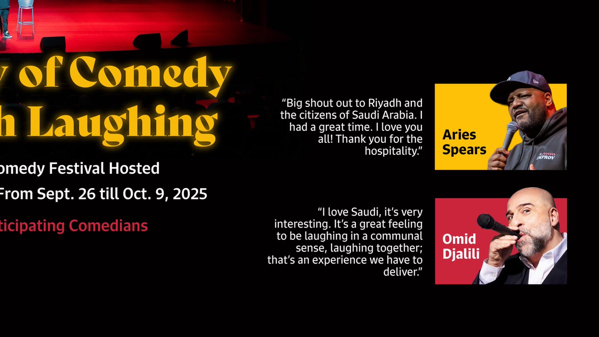 CICSaudi's tweet image. Riyadh Comedy Festival | The world’s biggest comedy festival had the people of Saudi Arabia laughing their heart out. Here’s what some of the comedians had to say about it.