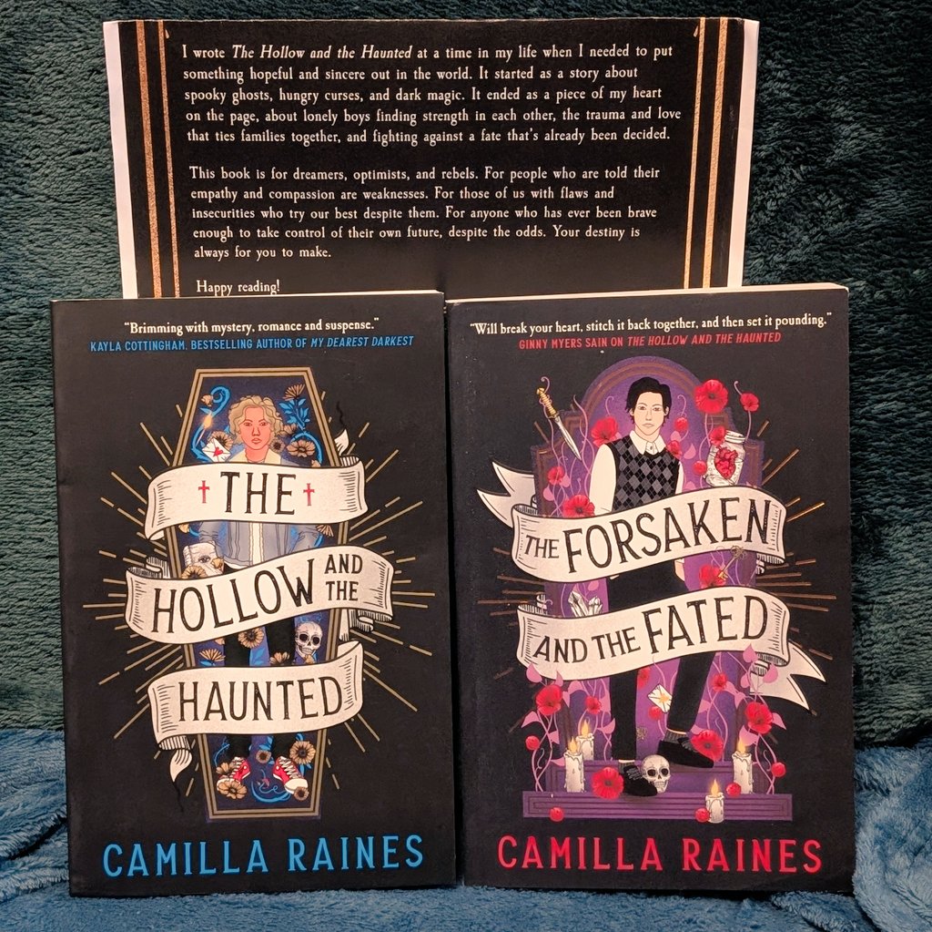 Thank you <a href="/TitanBooks/">Titan Books</a> for my gifted copies of The Hollow and the Haunted (out now), and The Forsaken and the Fated (out Oct 21) by <a href="/camillaraines/">Camilla ✨ preorder THE HOLLOW AND THE HAUNTED</a>.

💗💗💗