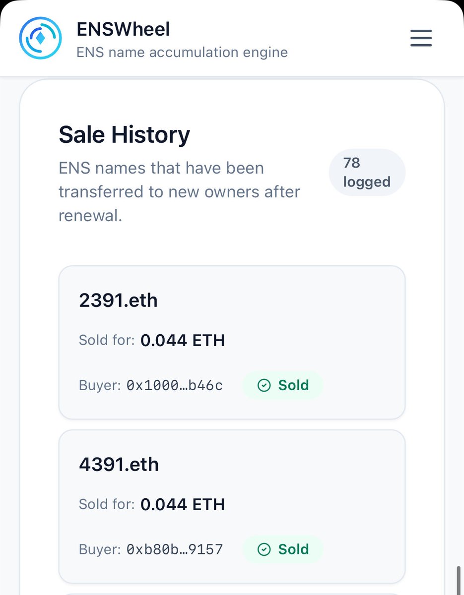 rocketinspirit's tweet image. At the moment @enswheel the best place to buy @10kClubOfficial names.
Renewal costs have been a major point of friction for the 10k secondary market, the lubricated ENS Wheel is helping remove this friction. 😅
Currently 114 digits have been renewed for a year through…