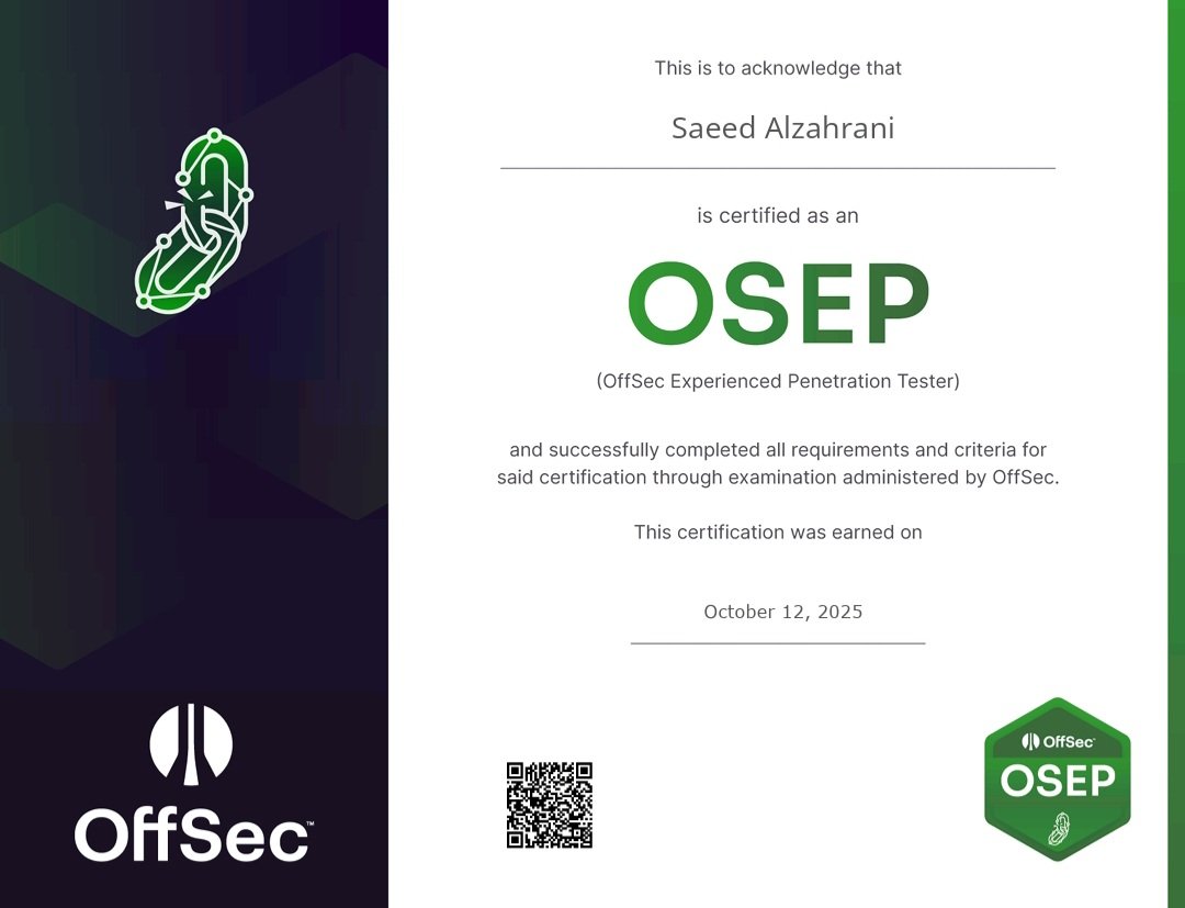 Saeed_sm_zh's tweet image. ولله الحمد والمنة 🌹
اجتزت اختبار Offsec Experienced Penetration Tester (OSEP) 🤍🎉
وبإذن الله القادم OSED, OSCE3 🔥
#offsec #osep