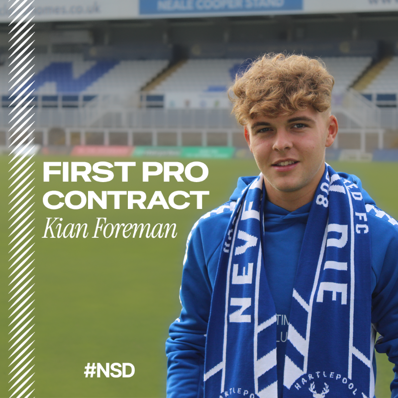 Hartlepool United FC (@official_hufc) on Twitter photo βοΈ We are pleased to announce that Kian Foreman has signed his first professional contract with the Club following his 18th birthday!
#HUFC βοΈ We are pleased to announce that Kian Foreman has signed his first professional contract with the Club following his 18th birthday!
#HUFC