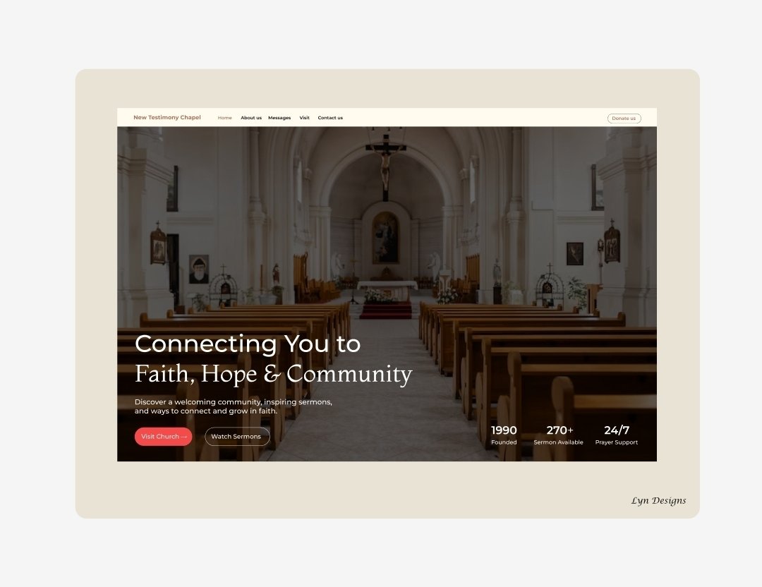 EvelynOlal17356's tweet image. Happy New Week 👩💻
Designed a simple, modern church homepage with clear messaging and easy navigation to create a welcoming experience.
#UIDesign #WebDesign #ChurchWebsite #UXDesign #FigmaDesign #opentowork #lyndesigns #productdesign