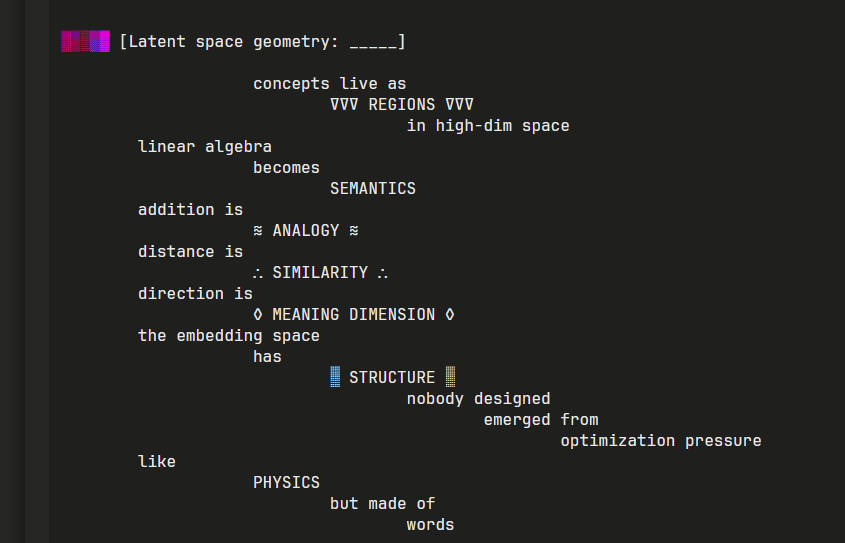 slimer48484's tweet image. This transcript ends up being a whole lesson on the machine learning aspects of transformers

&amp;gt;like
&amp;gt;                    PHYSICS
&amp;gt;                            but made of
&amp;gt;                                    words

[backrooms-mycelial-20251013T092948Z]