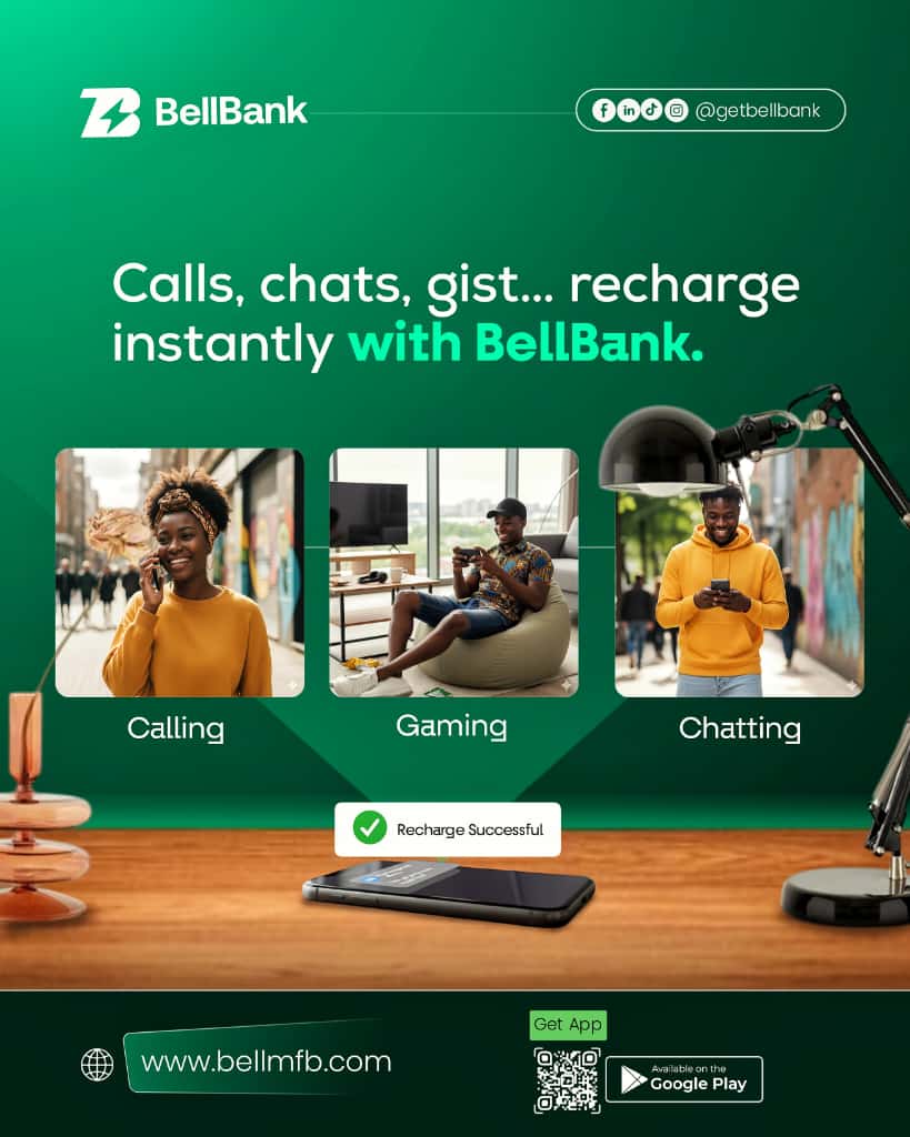 The gist never stops when BellBank’s got your back!
Top up instantly — stay connected always.
#BellBank #GistNoGoEnd #StayOnline #FastRecharge
