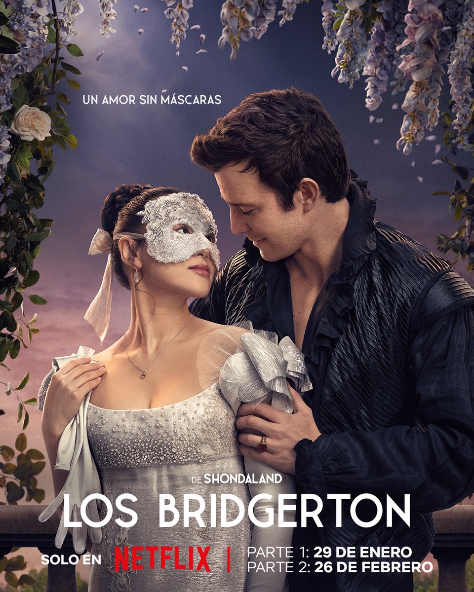 Ha llegado el momento de desenmascarar el amor verdadero 🎭💘 La temporada 4 de 'Los Bridgerton' llega en dos partes: la parte 1 se estrena el 29 de enero y la parte 2, el 26 de febrero.