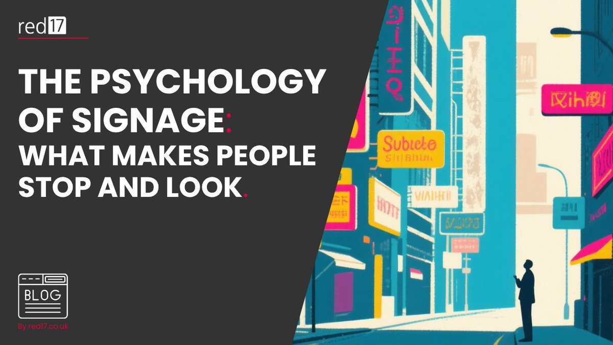 Red17_'s tweet image. The Psychology of Signage: What Makes People Stop and Look

    #red17 - sign | print | display
    #signage #psychology

Learn what makes people stop and look — and how to create effective signage for your business. red17.co.uk/blog/the-psych…