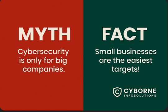 cybornetech's tweet image. 🔒Secure your business before it’s too late. 
&quot;Prevention is better than breach — trust Cyborne InfoSolutions for complete cybersecurity solutions.&quot;
Email: hello@cyborne-tech.com
Website: cyborne-tech.com
Contact: 9891002302
#CyberMythBusting #SMB #CyborneInfoSolutions