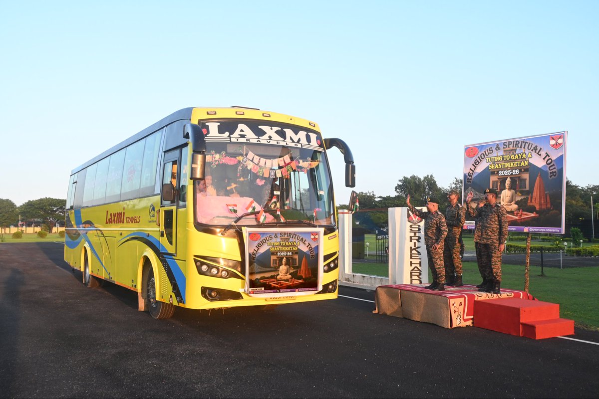 PemaKhanduBJP's tweet photo. Appreciation to the Indian Army for flagging off a National Integration Pilgrimage Tour for 20 residents from Upper Siang district, Arunachal Pradesh, at Likabali Military Station.

A commendable step toward promoting national integration and cultural understanding. Covering Tuting–Gaya–Santiniketan, the tour offers participants a unique opportunity to experience India’s diverse spiritual and cultural heritage, fostering a deeper sense of unity and belonging among citizens from remote border regions. 

Conducted under Operation Sadbhavana, the Army’s flagship outreach programme, this initiative reflects its unwavering commitment to peace, harmony, and development — strengthening the spirit of “Unity in Diversity” across the nation.