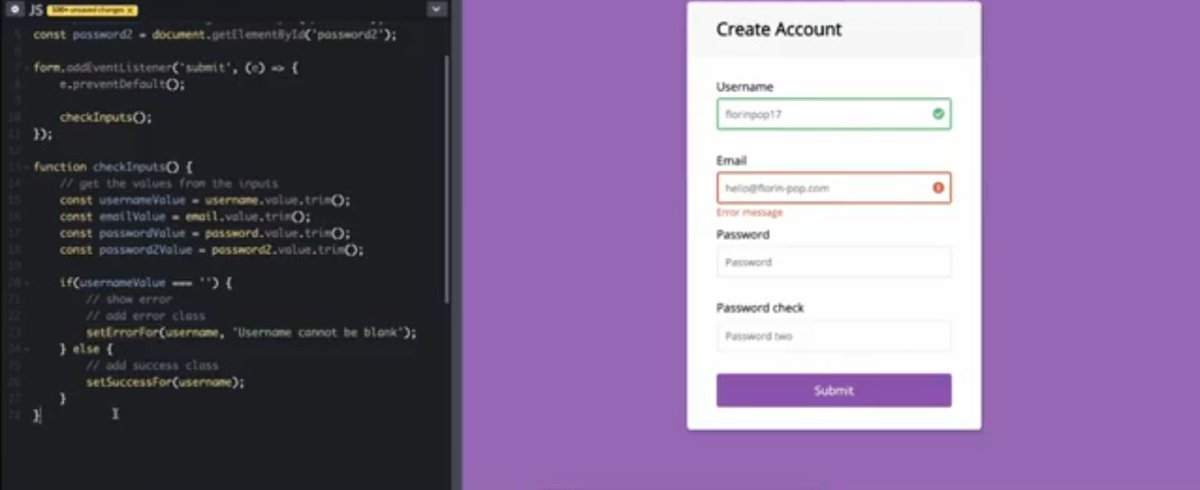 w3b3_wolf's tweet image. Day 27 🚀 | Learned JavaScript Client-Side Form Validation with Florin Pop 🧠✨ From checking empty inputs to validating emails &amp;amp; passwords — making forms smarter and more user-friendly 💻✅ #CodeWithInStep #100DaysOfCode #JavaScript #WebDevelopment #Frontend #buildinpublic