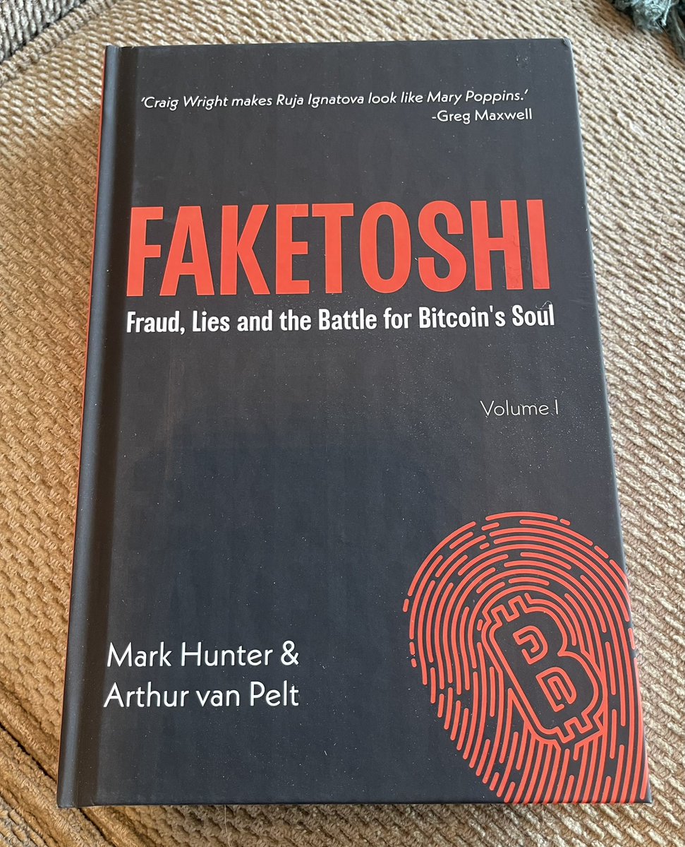 Just received the first volume out of three of the Faketoshi trilogy.

Congrats to Mark and Arthur!