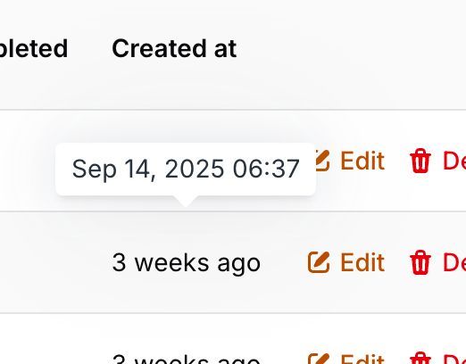 PovilasKorop's tweet image. Tip on @filamentphp.
Want to show timestamps as “3 hours ago”? Use `since()` for human-readable time.
You can even add `dateTooltip()` to show the exact timestamp on hover.
Link to docs: filamentphp.com/docs/4.x/table…
#practicalFilamentDocs